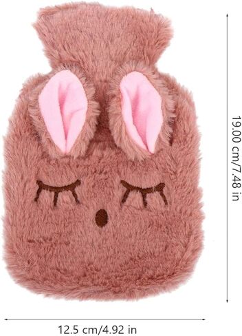 My Rita 1 Set Warm Water Bag Portable hot Water Bag Heated Hand Warmers Water Injection Pouch hot Water Bottles Easter Gifts Mini Gifts Hot Water Bag with Cover Animal Electric Plush (Beige) in Saudi Arabia