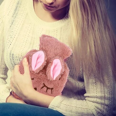 My Rita 1 Set Warm Water Bag Portable hot Water Bag Heated Hand Warmers Water Injection Pouch hot Water Bottles Easter Gifts Mini Gifts Hot Water Bag with Cover Animal Electric Plush (Beige) in Saudi Arabia
