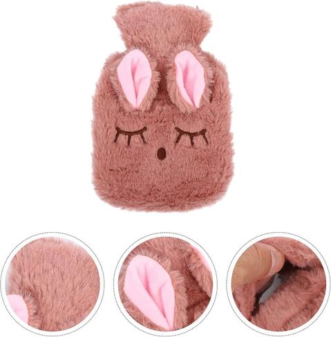 My Rita 1 Set Warm Water Bag Portable hot Water Bag Heated Hand Warmers Water Injection Pouch hot Water Bottles Easter Gifts Mini Gifts Hot Water Bag with Cover Animal Electric Plush (Beige) in Saudi Arabia