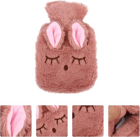 My Rita 1 Set Warm Water Bag Portable hot Water Bag Heated Hand Warmers Water Injection Pouch hot Water Bottles Easter Gifts Mini Gifts Hot Water Bag with Cover Animal Electric Plush (Beige) in Saudi Arabia