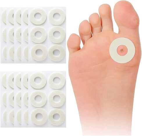 Corn Cushion Pads, 60 PCS Soft Felt Callus Cushions, Self-Adhesive Corn Callus Remover Cushions Toe Heel Pain Relief Anti-wear Sticker Pads for Women Men Protect Calluses from Rubbing on Shoes (Oval) in Saudi Arabia