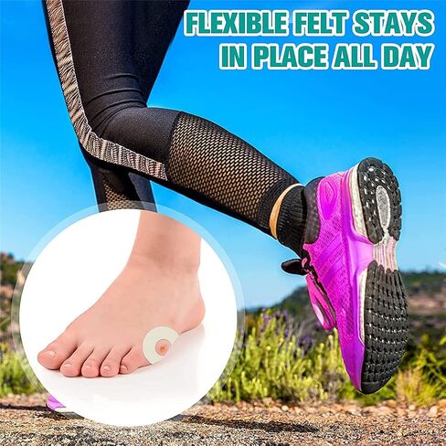 Corn Cushion Pads, 60 PCS Soft Felt Callus Cushions, Self-Adhesive Corn Callus Remover Cushions Toe Heel Pain Relief Anti-wear Sticker Pads for Women Men Protect Calluses from Rubbing on Shoes (Oval) in Saudi Arabia