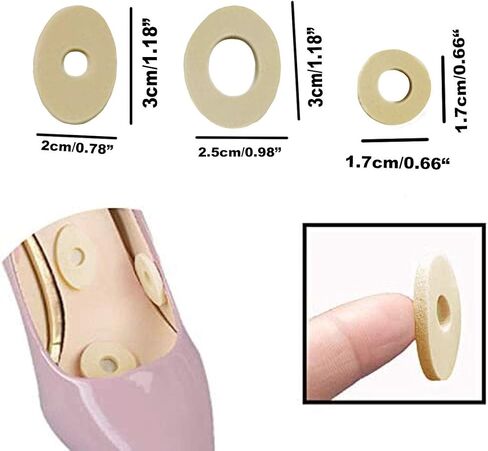 Large Variety 90 Pack Callus Cushion Foam Pads for Feet, Toes, Heel or Side of Foot Big and Small Performance Grade in Saudi Arabia