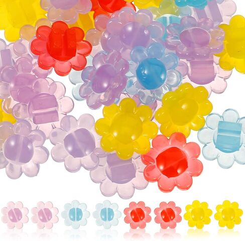 INOOMP 50 قطعة عجلة دراجة زهرة المتحدث الخرز الملونة الزهور البلاستيكية عجلة الدراجة المتحدث الدراجات المتحدث زينة الدراجة المتحدث يغطي للدراجات المتحدث الملحقات in Kuwait