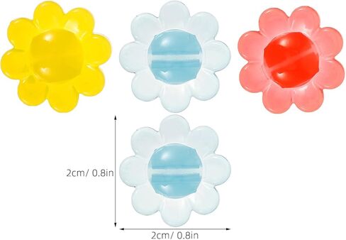 INOOMP 50 قطعة عجلة دراجة زهرة المتحدث الخرز الملونة الزهور البلاستيكية عجلة الدراجة المتحدث الدراجات المتحدث زينة الدراجة المتحدث يغطي للدراجات المتحدث الملحقات in Kuwait