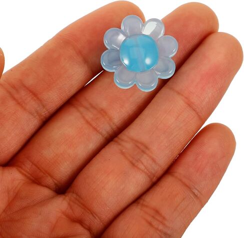 INOOMP 50 قطعة عجلة دراجة زهرة المتحدث الخرز الملونة الزهور البلاستيكية عجلة الدراجة المتحدث الدراجات المتحدث زينة الدراجة المتحدث يغطي للدراجات المتحدث الملحقات in Kuwait