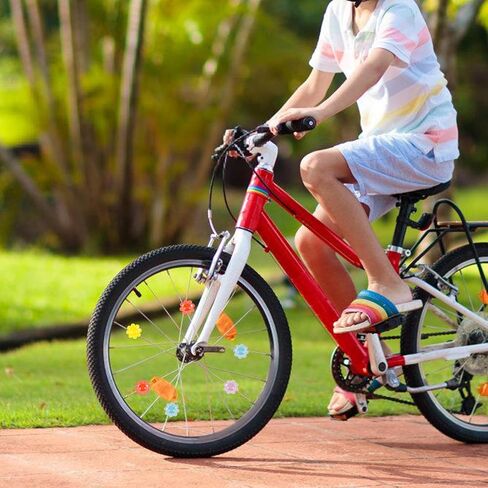 INOOMP 50 قطعة عجلة دراجة زهرة المتحدث الخرز الملونة الزهور البلاستيكية عجلة الدراجة المتحدث الدراجات المتحدث زينة الدراجة المتحدث يغطي للدراجات المتحدث الملحقات in Kuwait