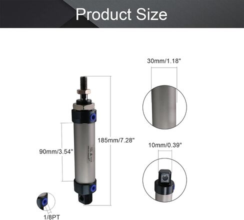Othmro MAL Penumatic Small Air Cylinders MAL25*(500-25) Double Action Air Cylinders Single Rod Double Acting Aluminium Alloy Pneumatic Components for Pneumatic and Hydraulic Systems (MAL25x500) in Saudi Arabia