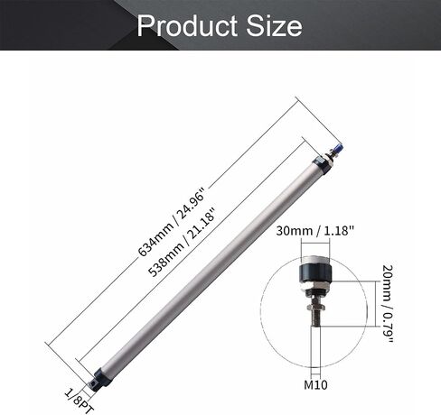 Othmro MAL Penumatic Small Air Cylinders MAL25*(500-25) Double Action Air Cylinders Single Rod Double Acting Aluminium Alloy Pneumatic Components for Pneumatic and Hydraulic Systems (MAL25x500) in Saudi Arabia