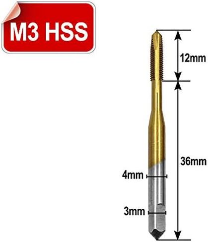 حنفية لولبية بنقطة توصيل حلزونية، 5 قطع براغي مترية مطلية بالتيتانيوم، براغي آلة التنصت لقم M3 M4 M5 M6 M8 أدوات الخيوط in Kuwait