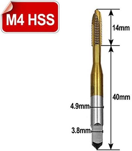 حنفية لولبية بنقطة توصيل حلزونية، 5 قطع براغي مترية مطلية بالتيتانيوم، براغي آلة التنصت لقم M3 M4 M5 M6 M8 أدوات الخيوط in Kuwait