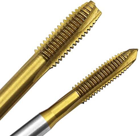 حنفية لولبية بنقطة توصيل حلزونية، 5 قطع براغي مترية مطلية بالتيتانيوم، براغي آلة التنصت لقم M3 M4 M5 M6 M8 أدوات الخيوط in Kuwait