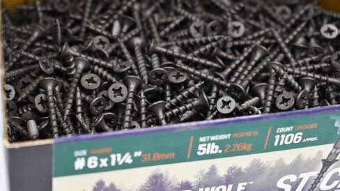 براغي الحوائط الجافة - براغي بناء الحوائط الجافة شديدة التحمل مع لقمة تأثير PSD ACR مقاس 2 بوصة، وأضلاع التثبيت، وتقنية الالتصاق، ومجموعة إصلاح الحوائط الجافة، مقاس 6X1 1/4 صندوق 5LB (عدد 1106) in Kuwait