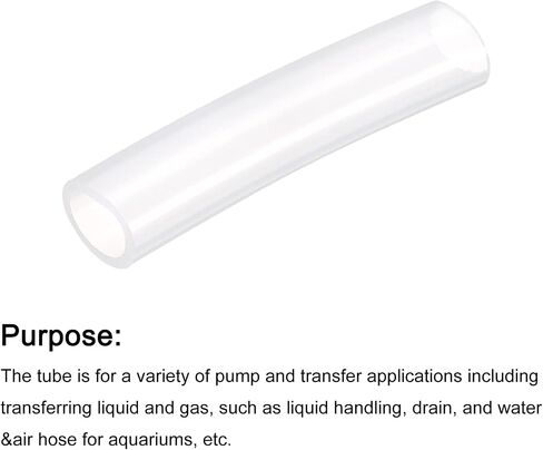 uxcell Pure Silicone Tubing 3/4" ID, 63/64" OD Water Air Pump Pipe, 1Pcs 0.33 Ft Transparent Silicone Hose Tubing for Household, Industry, Drinking Water in Saudi Arabia