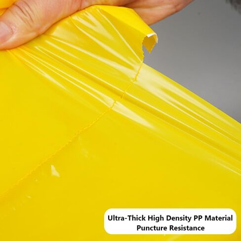 أكياس نفايات بيولوجية للاستعمال مرة واحدة - حقيبة أمان قابلة للالتصاق، قابلة للتعقيم، مقاومة للثقب، 45 ميركون، 12 بوصة × 17 بوصة، 100 قطعة in Kuwait