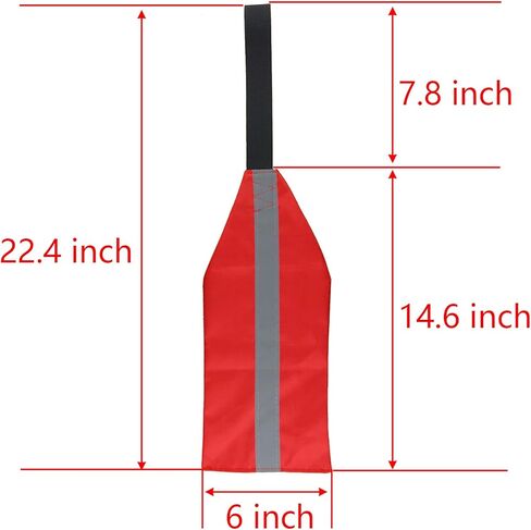 2 Pieces Travel Warning Flag Safety Travel Flag for Kayak in Kuwait