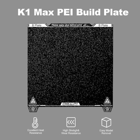 مجموعة لوحة بناء Creality K1 Max، منصة طابعة ثلاثية الأبعاد 315 * 310 مم مع قاعدة مغناطيسية فولاذية زنبركية سطحية من PEI لطابعات Creality K1 وK1 Max وEnder 3 Max Neo وEnder 3 S1 Plus ثلاثية الأبعاد (متجمدة) in Saudi Arabia