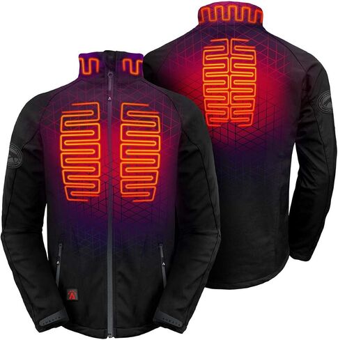 7V Battery Heated Jacket for Men - Softshell Heating Jacket - Winter Jacket for Skiing and Outdoors - Black in Saudi Arabia