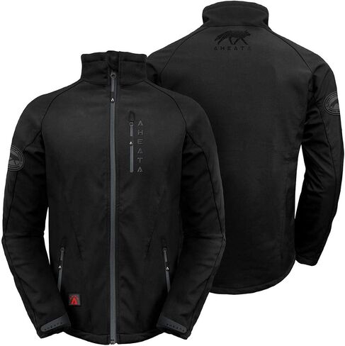 7V Battery Heated Jacket for Men - Softshell Heating Jacket - Winter Jacket for Skiing and Outdoors - Black in Saudi Arabia