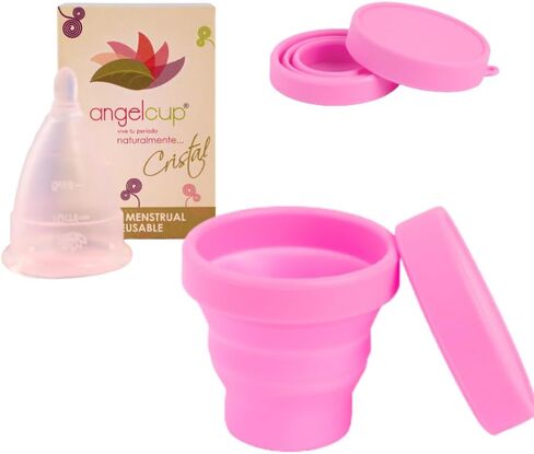 Angelcup® Crystal Large Menstrual Cup and Sterilizer Pack (Blue) in Saudi Arabia