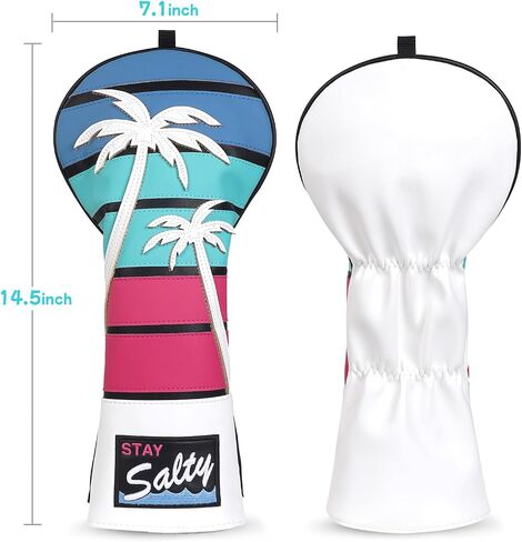 mytag Coconut Tree Golf Headcover, Driver Headcover 3D Embroidery Tropical Theme Golf Driver Cover in Saudi Arabia