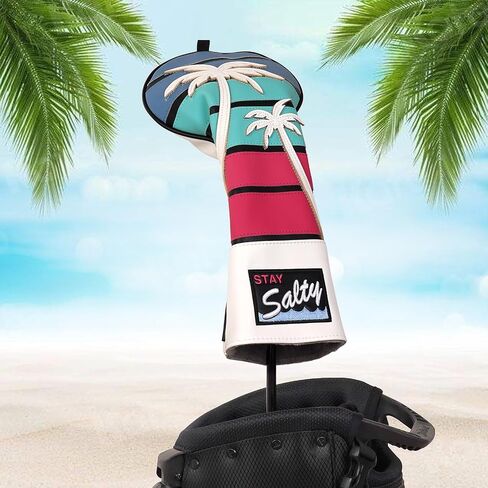 mytag Coconut Tree Golf Headcover, Driver Headcover 3D Embroidery Tropical Theme Golf Driver Cover in Saudi Arabia