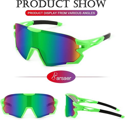Karsaer Vision Cycling Sunglasses for Youth Adults Teens Kids Age 8-14 Women Men Sports Baseball Sunglasses Fishing Running in Saudi Arabia
