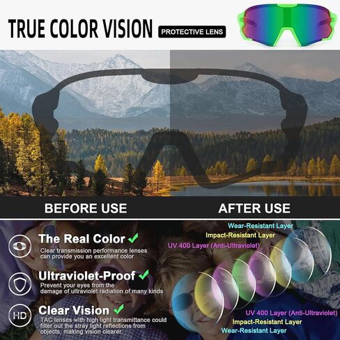 Karsaer Vision Cycling Sunglasses for Youth Adults Teens Kids Age 8-14 Women Men Sports Baseball Sunglasses Fishing Running in Saudi Arabia