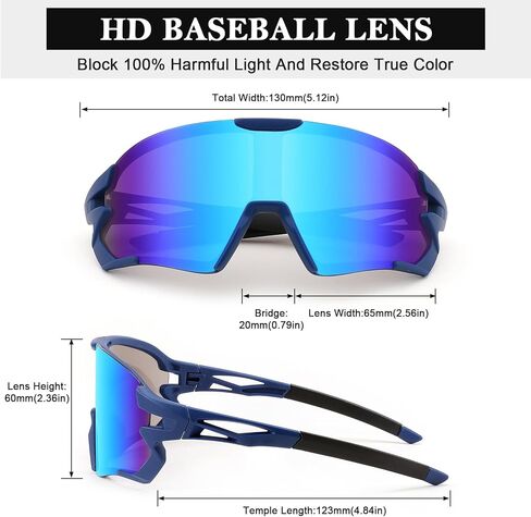 نظارات شمسية من Karsaer Vision لركوب الدراجات للشباب والبالغين والمراهقين والأطفال من سن 8 إلى 14 عامًا للنساء والرجال ورياضة البيسبول وصيد الأسماك والجري in Kuwait