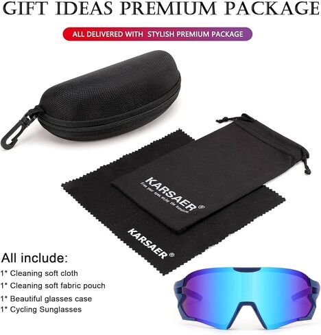 نظارات شمسية من Karsaer Vision لركوب الدراجات للشباب والبالغين والمراهقين والأطفال من سن 8 إلى 14 عامًا للنساء والرجال ورياضة البيسبول وصيد الأسماك والجري in Kuwait