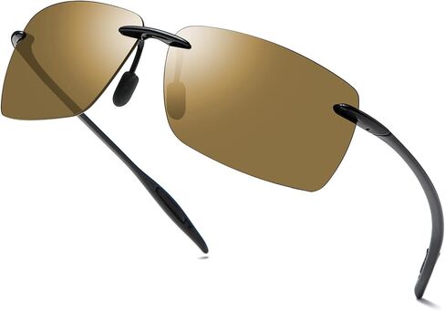 Rimless Polarized Sports Sunglasses for Men Women Driving Running Fishing Golf 100% UV Blocking Glasses Mirror Shades in Saudi Arabia