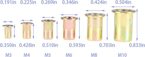 900Pcs Rivet Nuts Set Rivet Nuts Including M3 M4 M5 M6 M8 M10 in Saudi Arabia