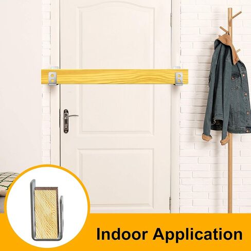 2x4 Door Barricade Brackets (2 pcs) | Drop Open Bar Holder Steel U Bracket for 2 by 4 Lumber as Security Door Reinforcement, Door Jammer, Tool Hanger for Your Home, Barn, Shed, Garage, Gate in Saudi Arabia