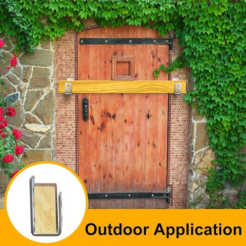 2x4 Door Barricade Brackets (2 pcs) | Drop Open Bar Holder Steel U Bracket for 2 by 4 Lumber as Security Door Reinforcement, Door Jammer, Tool Hanger for Your Home, Barn, Shed, Garage, Gate in Saudi Arabia