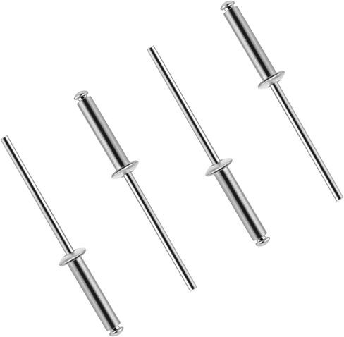 100 PCS Blind Rivets Stainless Steel Blind Rivets 1/8" x 5/8" Blind Rivets Aluminum Pop Rivets Dome Head Pop Rivets Assortment Kit Open End Blind Rivets Installing Metal Rivets Accessories in Saudi Arabia