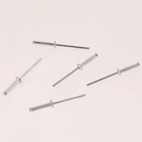 100 PCS Blind Rivets Stainless Steel Blind Rivets 1/8" x 5/8" Blind Rivets Aluminum Pop Rivets Dome Head Pop Rivets Assortment Kit Open End Blind Rivets Installing Metal Rivets Accessories in Saudi Arabia