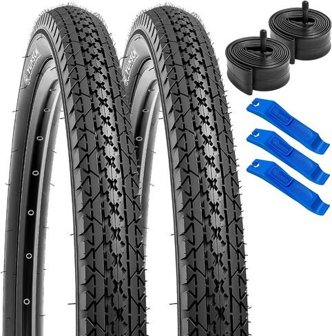 YUNSCM 2-PCS 26" إطارات الدراجة 26x1.95/50-559 و26" أنابيب الدراجة صمام شريدر متوافق مع 26x1.75 26x1.90 26 x 1.95 26x2.0 إطارات وأنابيب الدراجة (P-123A) in Saudi Arabia