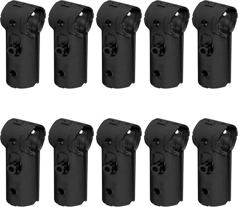 eoere 10 Sets Black 1-1/4" x 1-1/4" O.D. T Pipe Clamp Connector Chain Link Fence Clamp, Carbon Steel Tee Chain Link Fence End Rails Clamps for 1-1/4" OD Pipe, Thickness 2.6 mm in Saudi Arabia