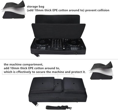حقيبة تحكم DJ لـ Pioneer DDJ FLX6 gt، Pioneer DDJ FLX6 صندوق تخزين ناعم للسفر متوافق مع الرائد DDJ SX/DDJ SX2/DDJ SX3، حقيبة واقية لوحدة التحكم المحمولة مع أشرطة كتف قابلة للتعديل in Saudi Arabia