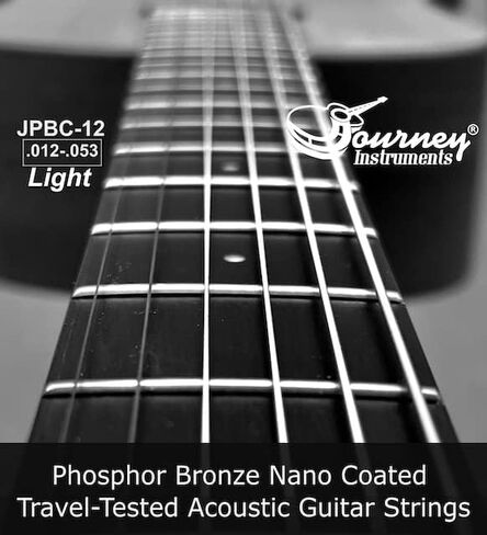 Acoustic Guitar Strings - JPBM-13 Phosphor Bronze Nano Coated, High Tensile Yield Wire, Medium, 13-56 - Great for Acoustic Guitars in Saudi Arabia