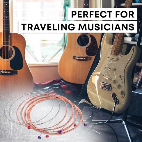Acoustic Guitar Strings - JPBM-13 Phosphor Bronze Nano Coated, High Tensile Yield Wire, Medium, 13-56 - Great for Acoustic Guitars in Saudi Arabia