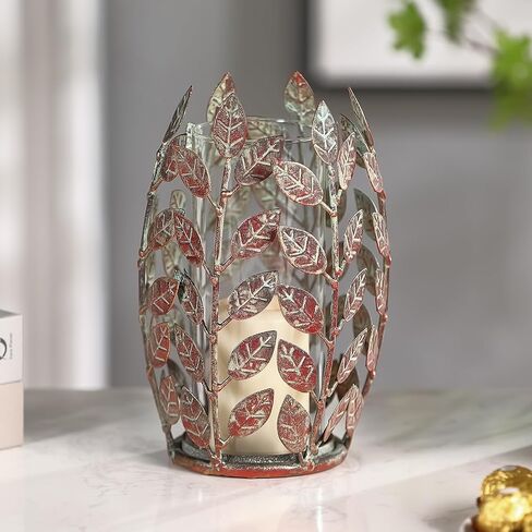 حوامل شموع الإعصار، حوامل شموع عمود لشموع الناخبين، حامل شموع مع غطاء زجاجي لديكور المنزل في المنتصف للطاولة، ارتفاع 22.86 سم in Kuwait