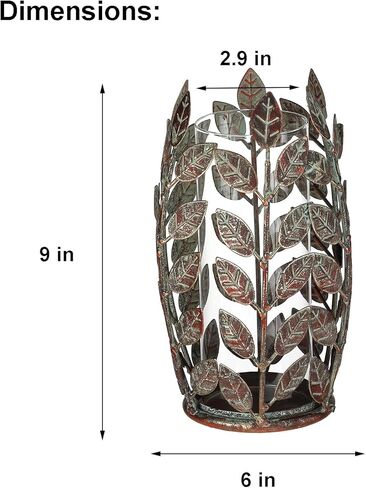 حوامل شموع الإعصار، حوامل شموع عمود لشموع الناخبين، حامل شموع مع غطاء زجاجي لديكور المنزل في المنتصف للطاولة، ارتفاع 22.86 سم in Kuwait