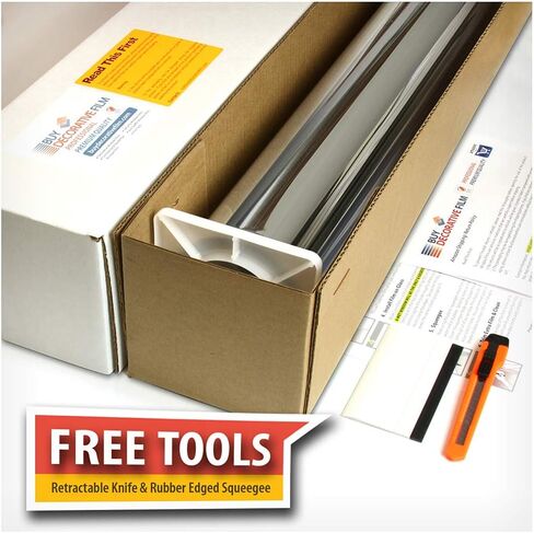 BDF S35 Window Film High Heat Rejection Reflective Silver 35 (Medium) - 24in X 24ft in Saudi Arabia