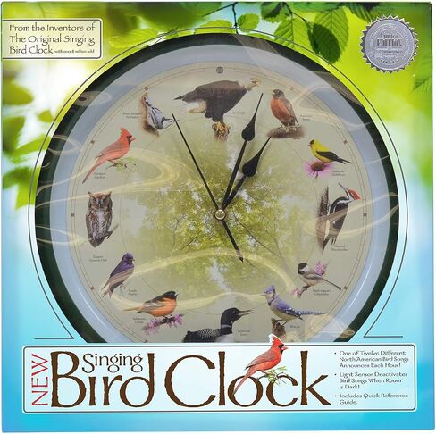 Mark Feldstein Limited Edition 20th Anniversary Singing Bird Wall Clock, 13 Inch in Saudi Arabia