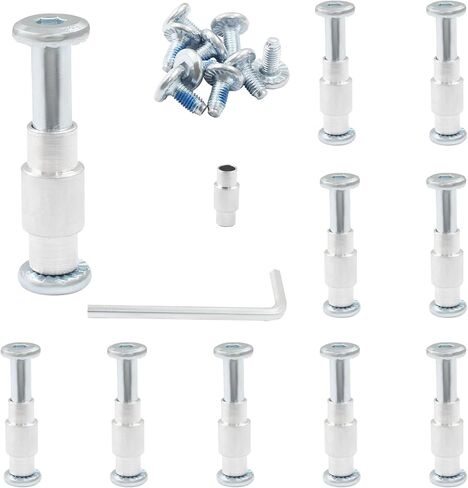 Luomorgo 20 قطعة/1 مجموعة برغي فاصل محور عجلة التزلج المضمنة، 6 مم/15/64 بوصة OD محاور مقبس سداسي للتزلج الأسطواني مع مفتاح ربط M4 Allen in Kuwait