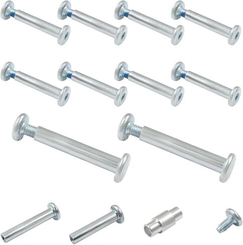 Luomorgo 20 قطعة/1 مجموعة برغي فاصل محور عجلة التزلج المضمنة، 6 مم/15/64 بوصة OD محاور مقبس سداسي للتزلج الأسطواني مع مفتاح ربط M4 Allen in Kuwait