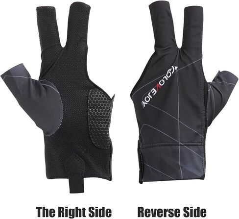 Billiards Glove 3 Finger for Left Hand, Durable Billiard Pool Glove Professional Quick-Dry Breathable, Shooters Snooker Cue Sport Glove Popular Sizes for Men & Women（Grey） (grey) in Saudi Arabia