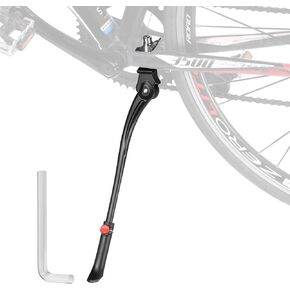 مسند جانبي لركوب الدراجات قابل للتعديل حامل دعم الدراجة من سبائك الألومنيوم مع مفتاح ربط سداسي 8 مم للدراجة 24، 26، 27.5 بوصة (أسود) in Kuwait
