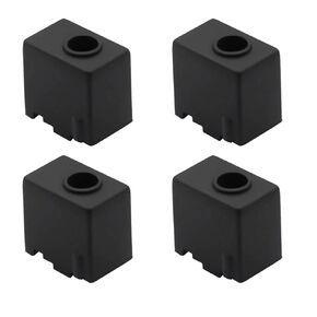 4PCS Silicone Socks Cover for 3D Printer Anycubic Kobra 3/Kobra 3 Combo, High Temperature and Durable Black Silicone Cover FDM 3D Printer Accessories Parts Protecting Extruder Heater Block and Nozzle